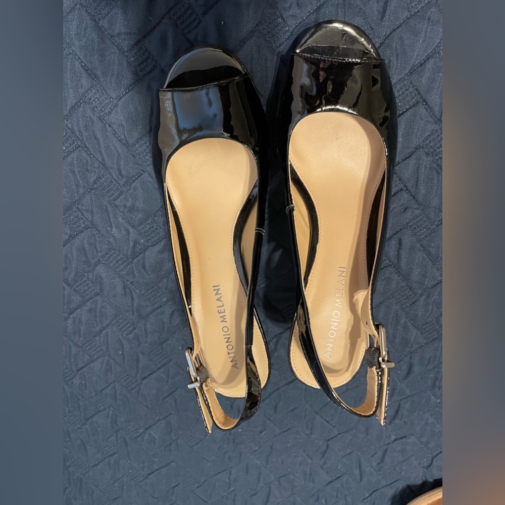 Dress black high healed sandals Antonio Melani worn once